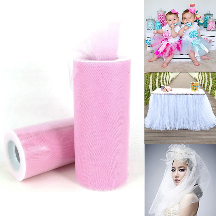 Fashion 20D Polyester Tulle Roll, Wedding Birthday Decoration Decorative Crafts Supplies, Total Length: 22.8m, Width:15cm