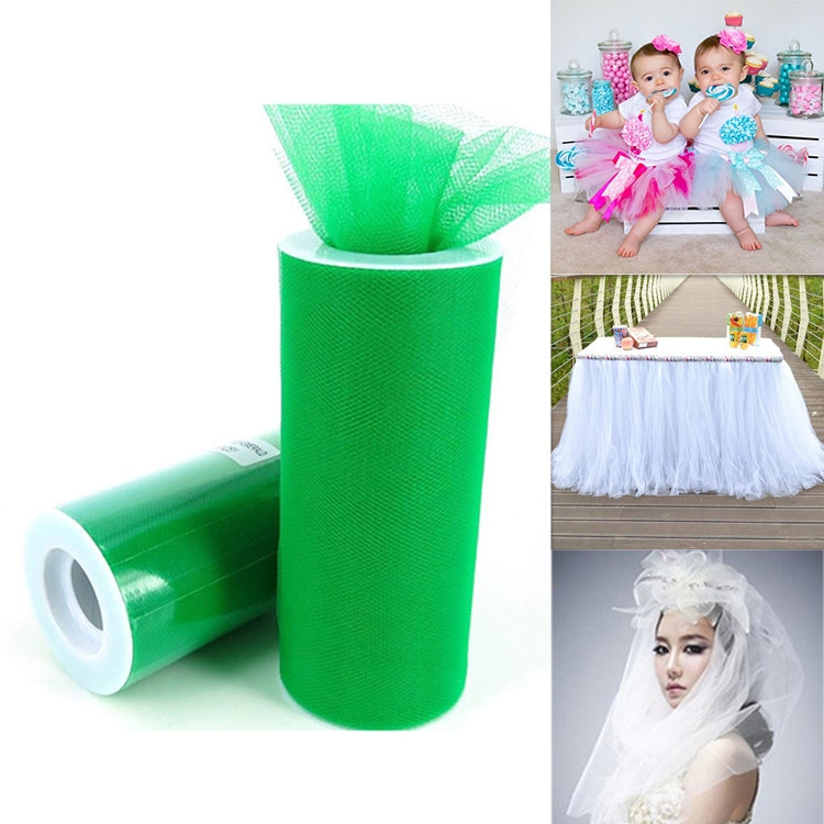 Fashion 20D Polyester Tulle Roll, Wedding Birthday Decoration Decorative Crafts Supplies, Total Length: 22.8m, Width:15cm