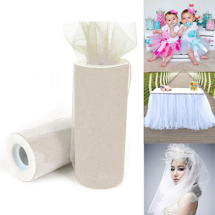 Fashion 20D Polyester Tulle Roll, Wedding Birthday Decoration Decorative Crafts Supplies, Total Length: 22.8m, Width:15cm