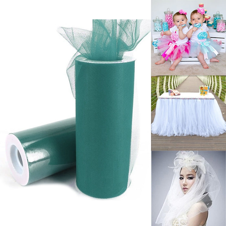 Fashion 20D Polyester Tulle Roll, Wedding Birthday Decoration Decorative Crafts Supplies, Total Length: 22.8m, Width:15cm