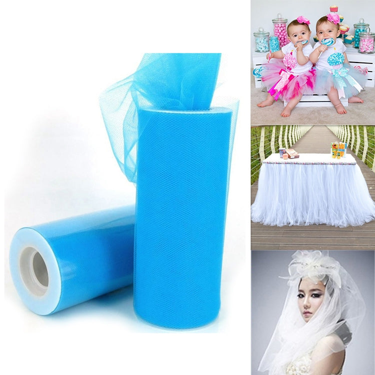 Fashion 20D Polyester Tulle Roll, Wedding Birthday Decoration Decorative Crafts Supplies, Total Length: 22.8m, Width:15cm