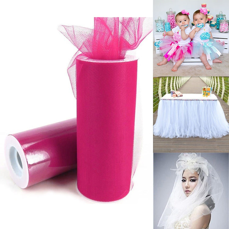 Fashion 20D Polyester Tulle Roll, Wedding Birthday Decoration Decorative Crafts Supplies, Total Length: 22.8m, Width:15cm