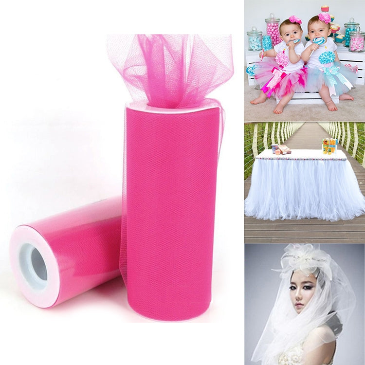 Fashion 20D Polyester Tulle Roll, Wedding Birthday Decoration Decorative Crafts Supplies, Total Length: 22.8m, Width:15cm