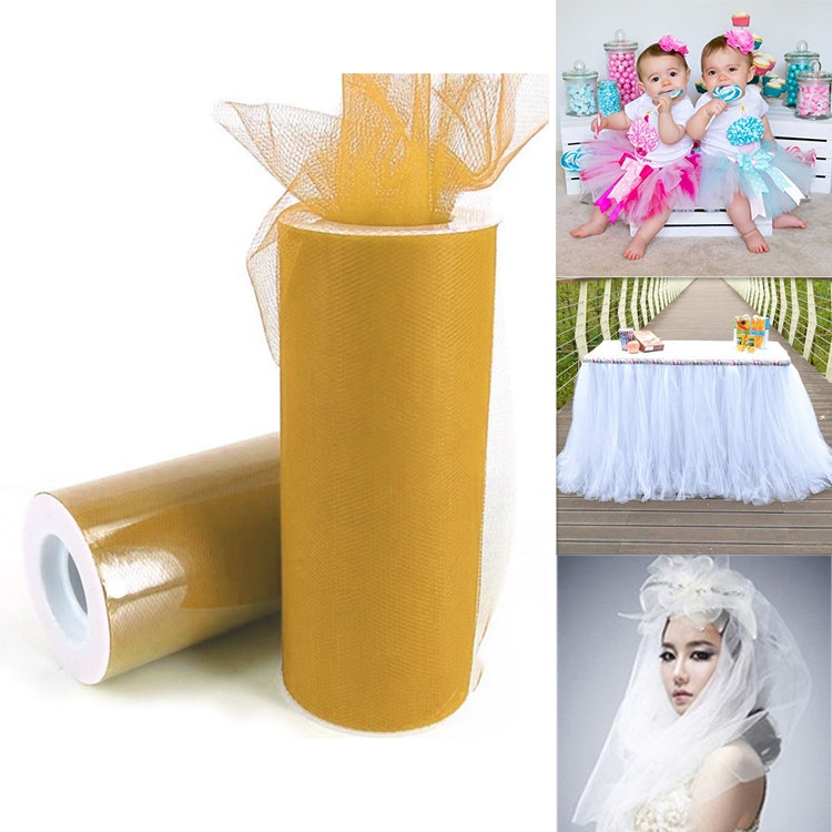 Fashion 20D Polyester Tulle Roll, Wedding Birthday Decoration Decorative Crafts Supplies, Total Length: 22.8m, Width:15cm