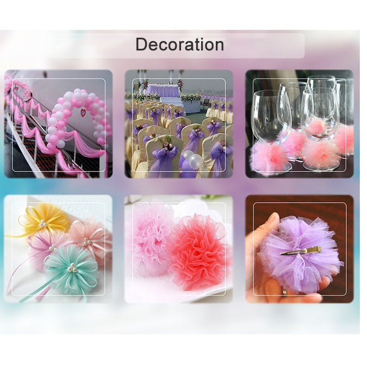 Fashion 20D Polyester Tulle Roll, Wedding Birthday Decoration Decorative Crafts Supplies, Total Length: 22.8m, Width:15cm