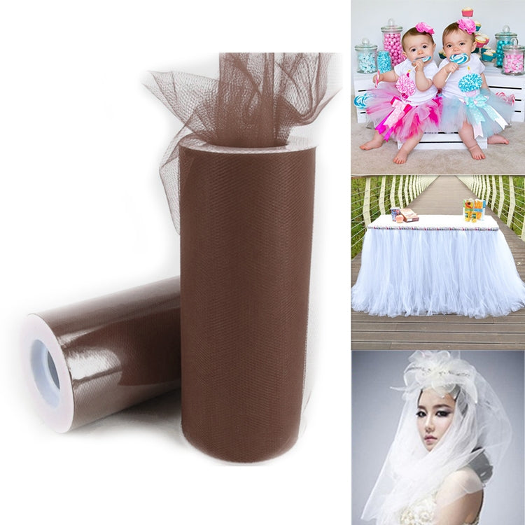 Fashion 20D Polyester Tulle Roll, Wedding Birthday Decoration Decorative Crafts Supplies, Total Length: 22.8m, Width:15cm