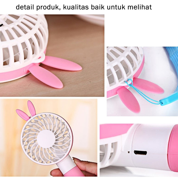 ZW-198 Princess Rabbit Style Mini Rechargeable Hand Held Fan