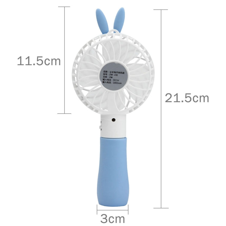 ZW-198 Princess Rabbit Style Mini Rechargeable Hand Held Fan
