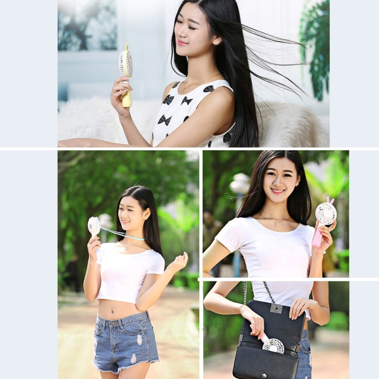 ZW-198 Princess Rabbit Style Mini Rechargeable Hand Held Fan