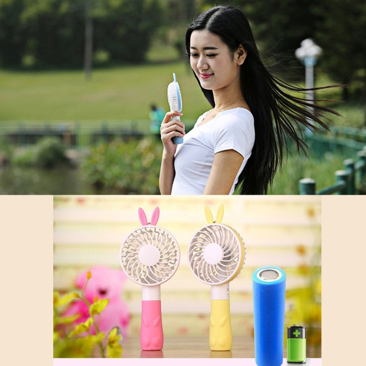 ZW-198 Princess Rabbit Style Mini Rechargeable Hand Held Fan