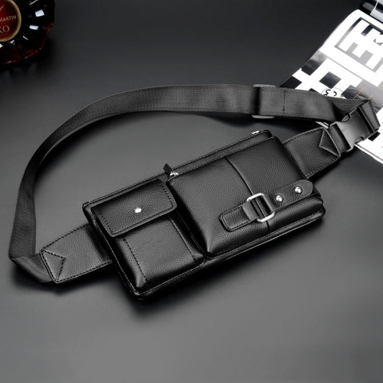 Universal Outdoor Men Shoulder Messenger Bags Retro Men Waist Bag, Size: L (27cm x 15cm x 1cm) (Brown)
