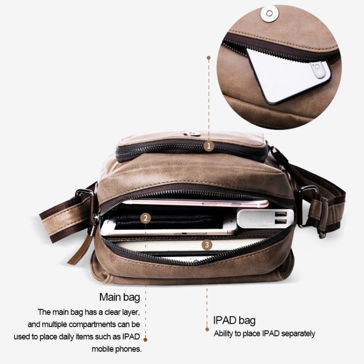 Universal Fashion Casual Outdoor Men Shoulder Messenger Bag, Size: 27cm x 24cm x 8cm