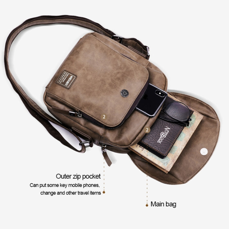 Universal Fashion Casual Outdoor Men Shoulder Messenger Bag, Size: 27cm x 24cm x 8cm