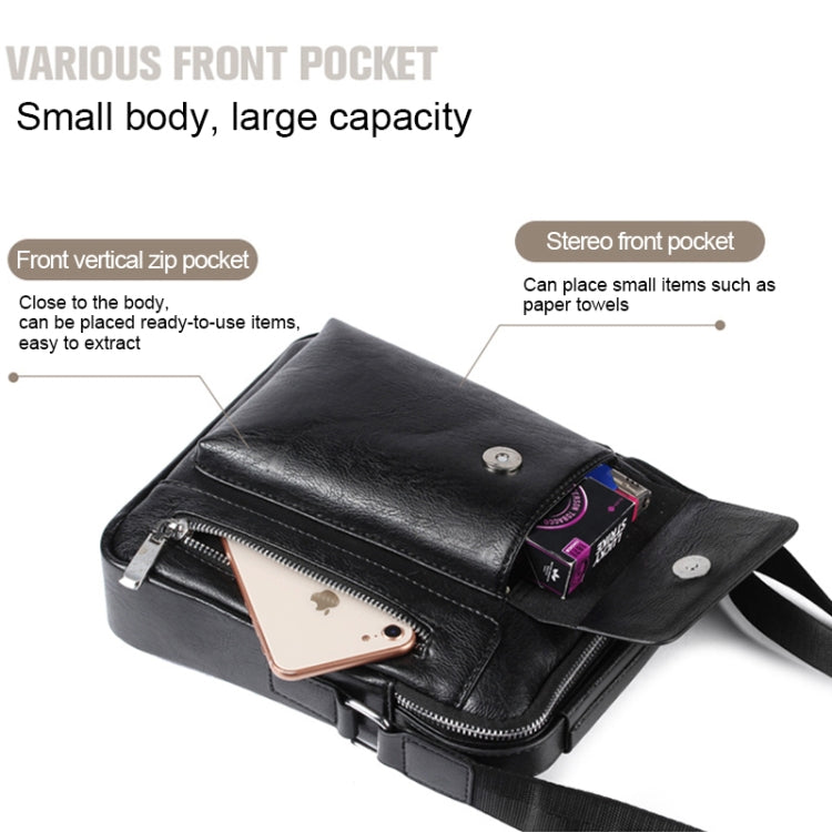 Universal Fashion Casual Men Shoulder Messenger Bag Handbag, Size: S (22cm x 18cm x 6cm)