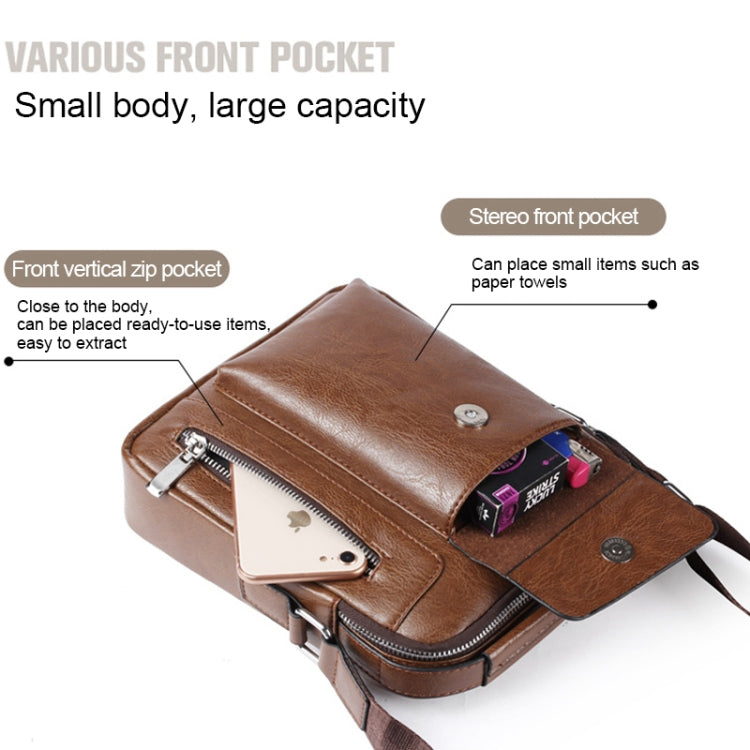 Universal Fashion Casual Men Shoulder Messenger Bag Handbag, Size: L (24cm x 20cm x 6cm)