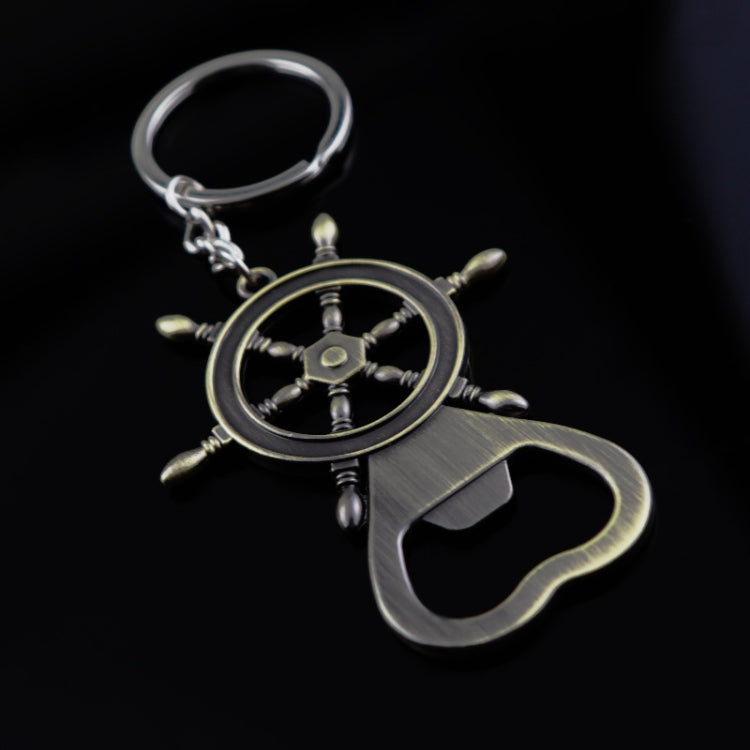 5 PCS Multi-functional Key Chain Rudder Bottle Opener ,Size:8x5.5cm