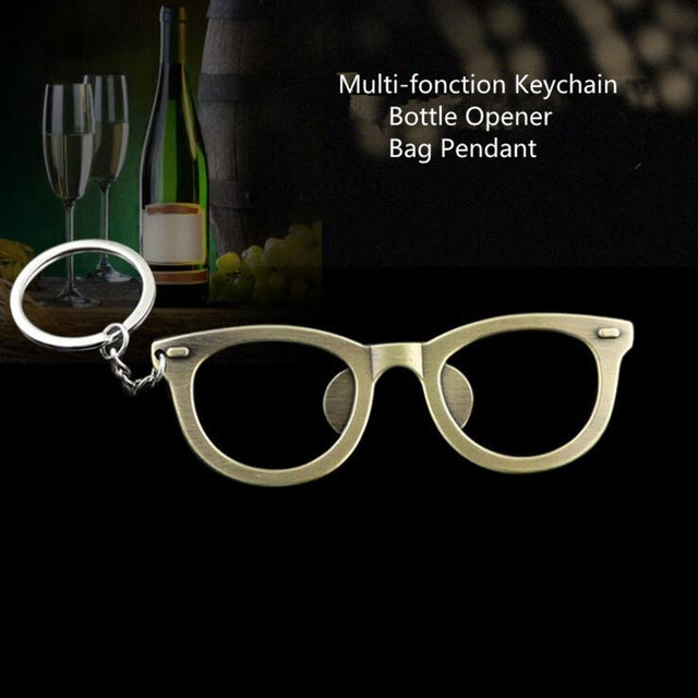 5 PCS Multi-function Eyeglasses Bottle Opener Key Chain Car Key Pendant, Size: 10.5x3.5cm