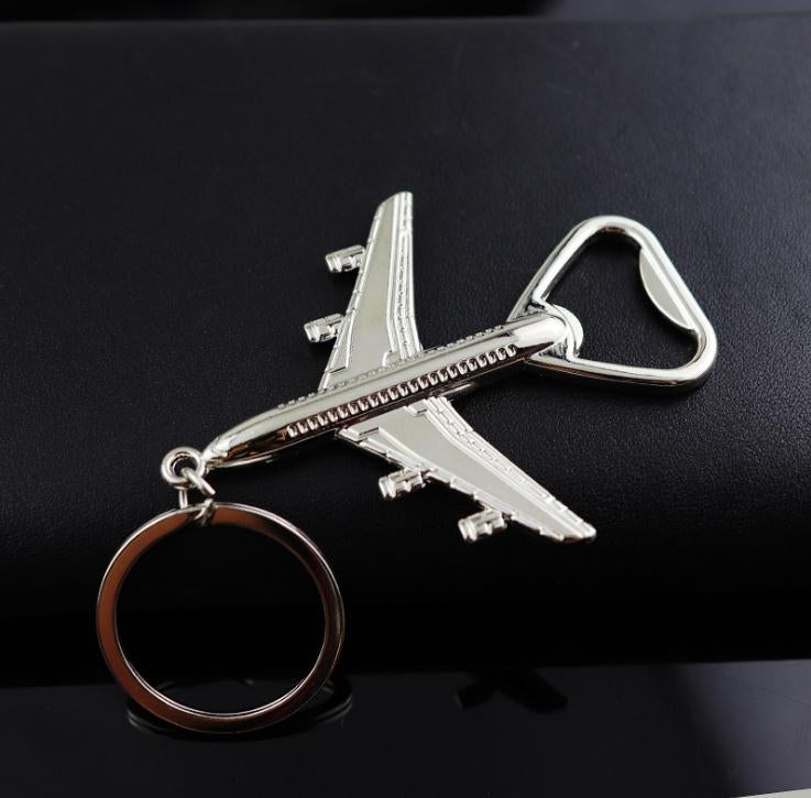 5 PCS Multi-function Aircraft Bottle Opener Key Chain Car Key Pendant, Size: 7x6cm