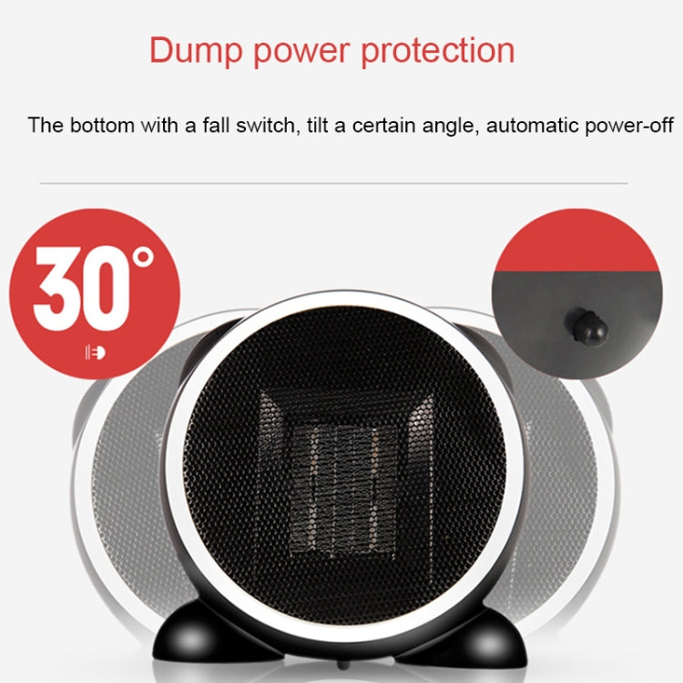 500W Mini Portable Desktop Handy Air Heater Warm Fan Blower Heater Radiator Warmer for Dormitory, Office, Home, AC