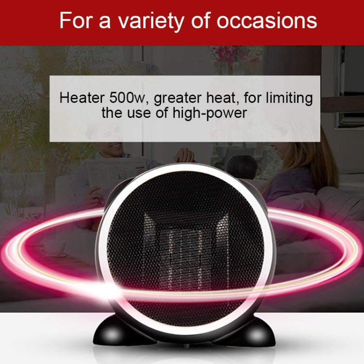 500W Mini Portable Desktop Handy Air Heater Warm Fan Blower Heater Radiator Warmer for Dormitory, Office, Home, AC