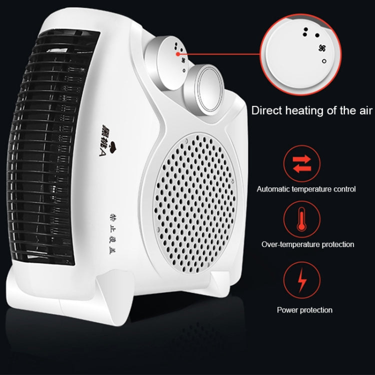 500-1000W Energy-saving Electric Fast Heating Warm Hand Small Air Conditioner Fan Heater with Three Gear for Office, Home, AC 220V US Plug