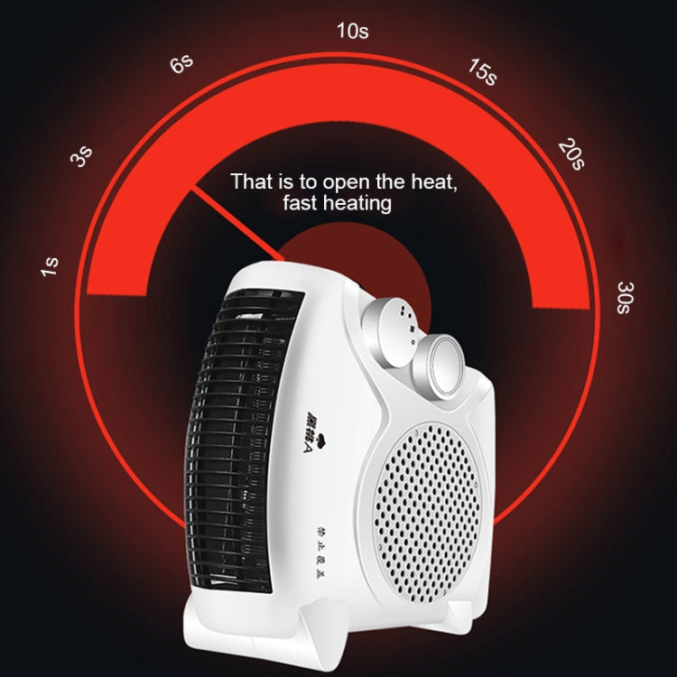 500-1000W Energy-saving Electric Fast Heating Warm Hand Small Air Conditioner Fan Heater with Three Gear for Office, Home, AC 220V US Plug
