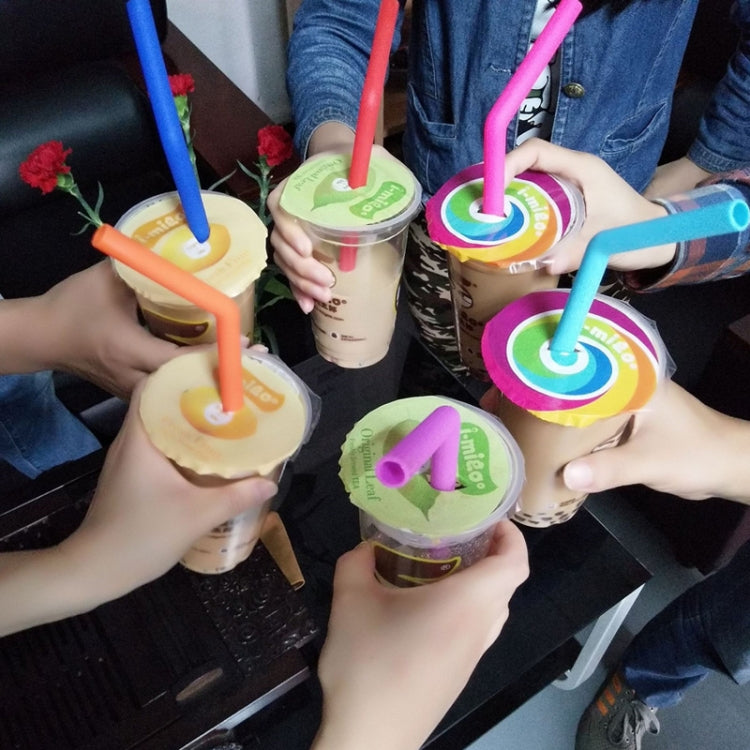 2 PCS Food Grade Silicone Straws Cartoon Colorful Drink Tools with 1 Brush, Slim Bend Pipe, Length: 25cm, Outer Diameter: 7.8mm, Inner Diameter: 5mm, Random Color Delivery