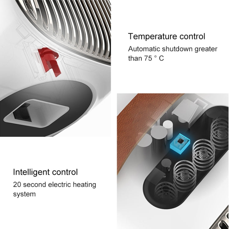 LORDNINO EP011V 850W Winter Retro Electric Fan Heater Desktop Household Radiator