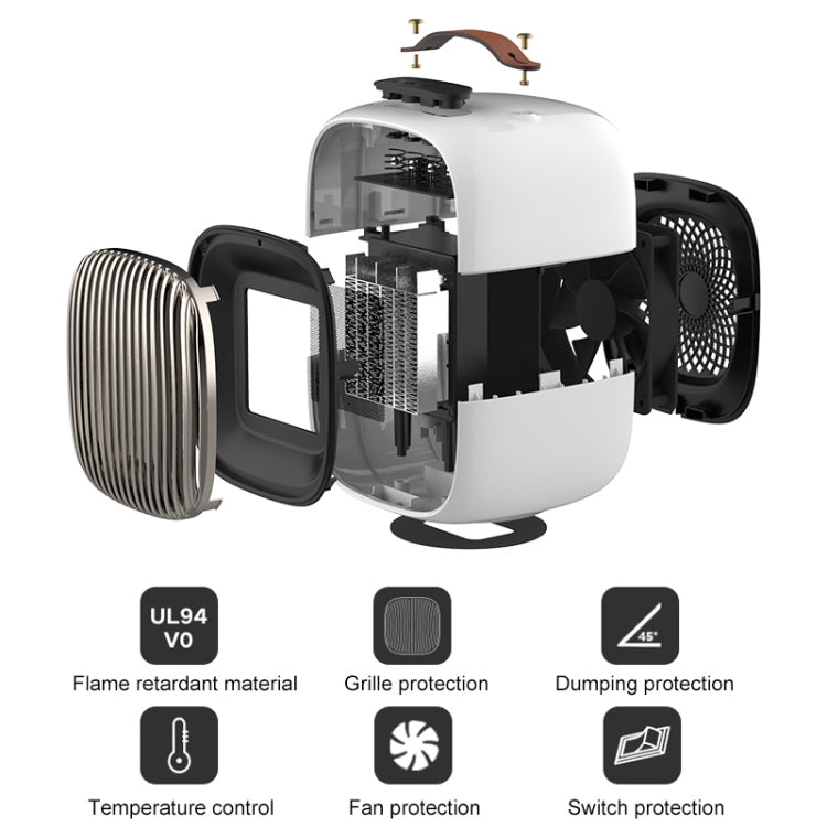 LORDNINO EP011V 850W Winter Retro Electric Fan Heater Desktop Household Radiator