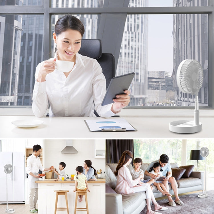 CYKE P9 USB Portable Folding Telescopic Vertical Desktop Integrated Multi-function Electric Fan, with 4 Speed Control