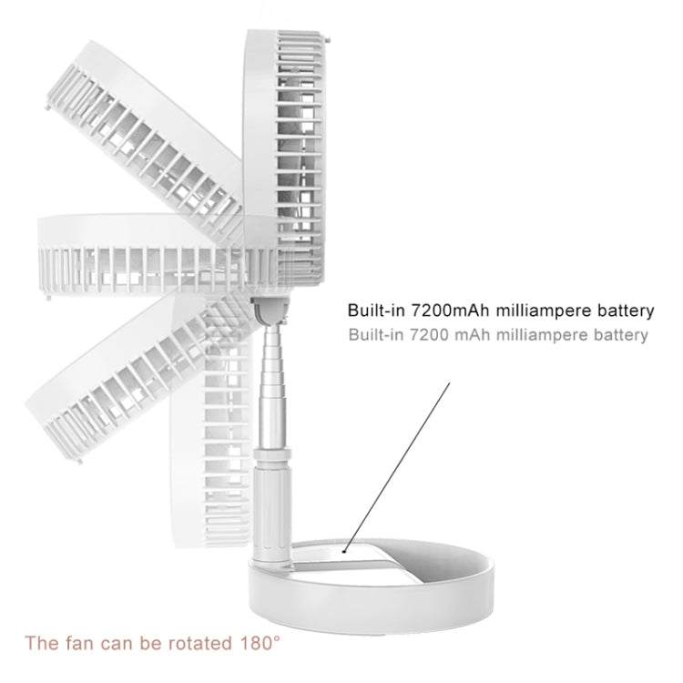 CYKE P9 USB Portable Folding Telescopic Vertical Desktop Integrated Multi-function Electric Fan, with 4 Speed Control