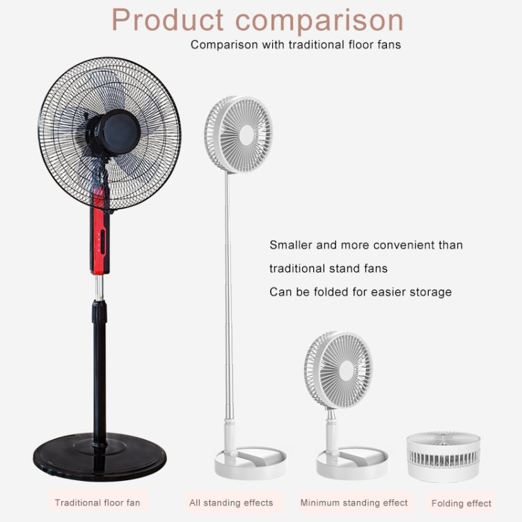 CYKE P9 USB Portable Folding Telescopic Vertical Desktop Integrated Multi-function Electric Fan, with 4 Speed Control