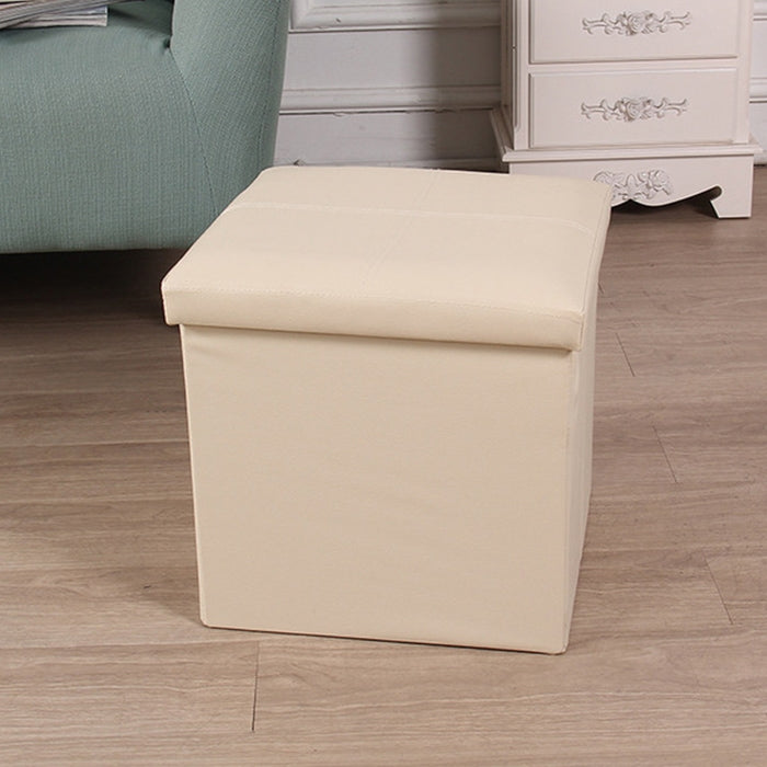 Leather Storage Box Creative Crossline Folding Sofa Bench
