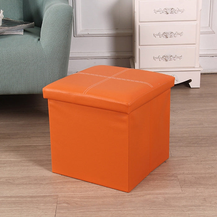 Leather Storage Box Creative Crossline Folding Sofa Bench