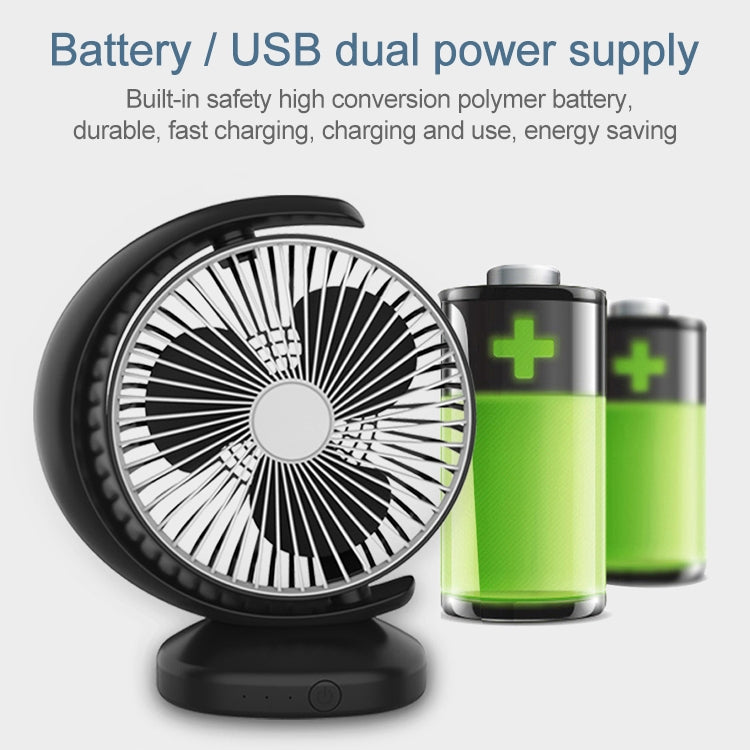Portable Mini Recirculating Wind Mute USB Desktop Fan with 3 Speed Control