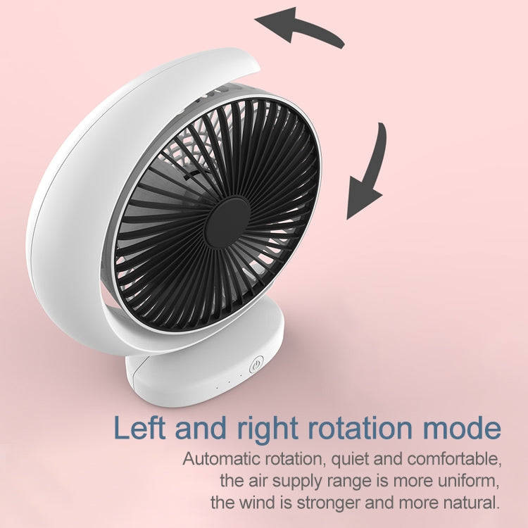 Portable Mini Recirculating Wind Mute USB Desktop Fan with 3 Speed Control