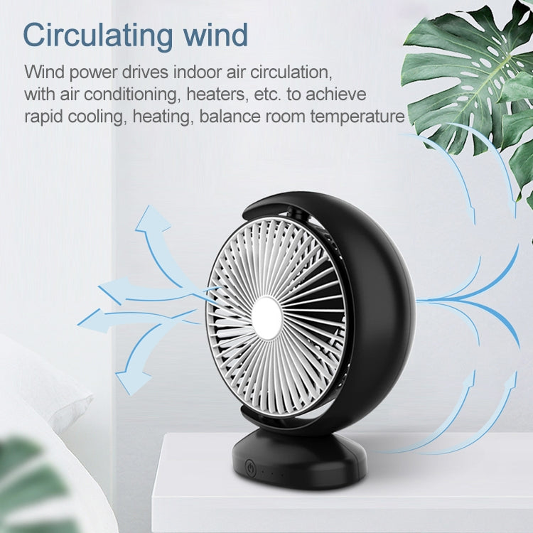 Portable Mini Recirculating Wind Mute USB Desktop Fan with 3 Speed Control