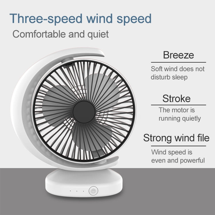 Portable Mini Recirculating Wind Mute USB Desktop Fan with 3 Speed Control
