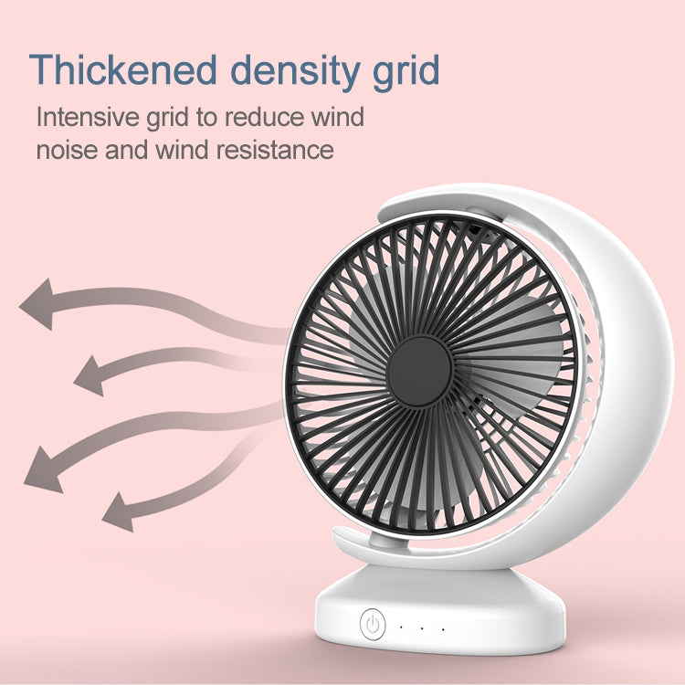 Portable Mini Recirculating Wind Mute USB Desktop Fan with 3 Speed Control