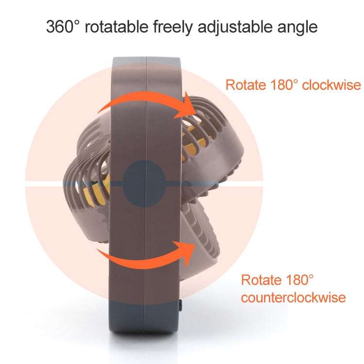 Portable Mini 360 Degree Rotation USB Desktop Fan with 2 Speed Control