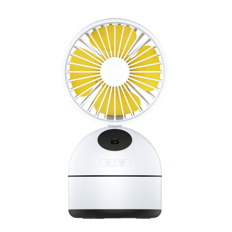 Qiwan Multi-function Portable Mini Spray Moisturizing Humidification USB Desktop Fan with 3 Speed Control (White)