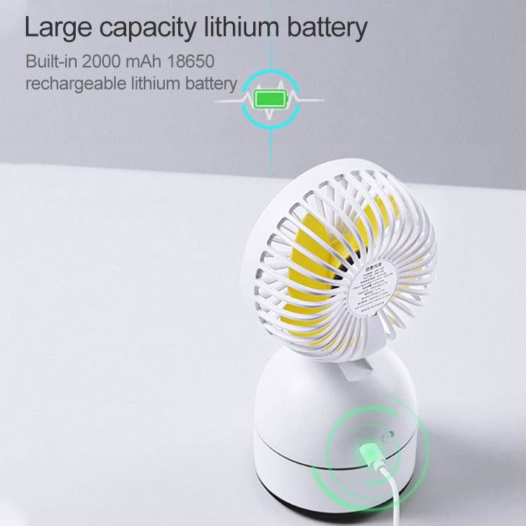 Qiwan Multi-function Portable Mini Spray Moisturizing Humidification USB Desktop Fan with 3 Speed Control (White)