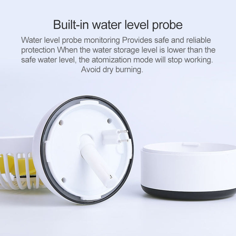 Qiwan Multi-function Portable Mini Spray Moisturizing Humidification USB Desktop Fan with 3 Speed Control (White)