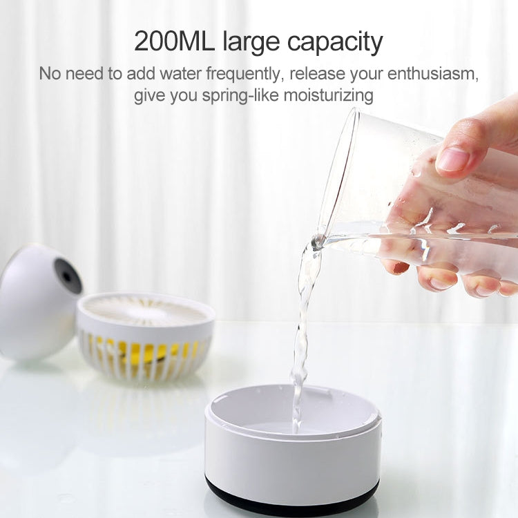 Qiwan Multi-function Portable Mini Spray Moisturizing Humidification USB Desktop Fan with 3 Speed Control (White)