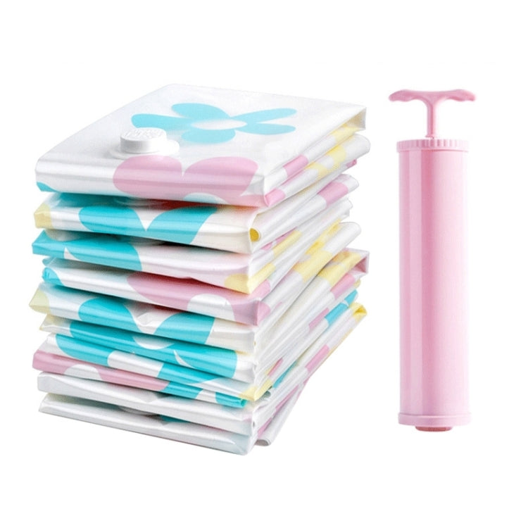 11 PCS Space Saving Sunflowers Pattern Vacuum Storage Bag, Thinken Quilts Clothing Vacuum Seal Storage Bag with a Hand Pump, Including: 3 PCS 80*100 cmï¼Œ2 PCS 60*80 cm, 3 PCS 50*70 cm, 2 PCS 40*60 cm