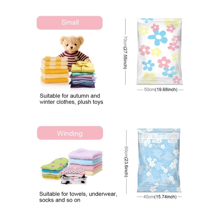 11 PCS Space Saving Sunflowers Pattern Vacuum Storage Bag, Thinken Quilts Clothing Vacuum Seal Storage Bag with a Hand Pump, Including: 3 PCS 80*100 cmï¼Œ2 PCS 60*80 cm, 3 PCS 50*70 cm, 2 PCS 40*60 cm