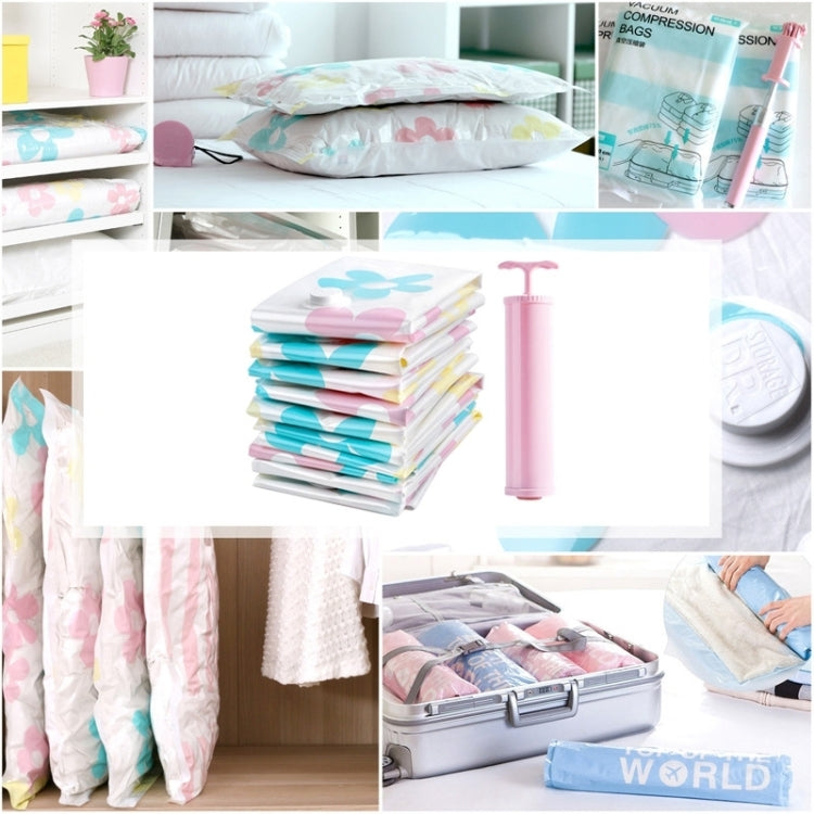 11 PCS Space Saving Sunflowers Pattern Vacuum Storage Bag, Thinken Quilts Clothing Vacuum Seal Storage Bag with a Hand Pump, Including: 3 PCS 80*100 cmï¼Œ2 PCS 60*80 cm, 3 PCS 50*70 cm, 2 PCS 40*60 cm