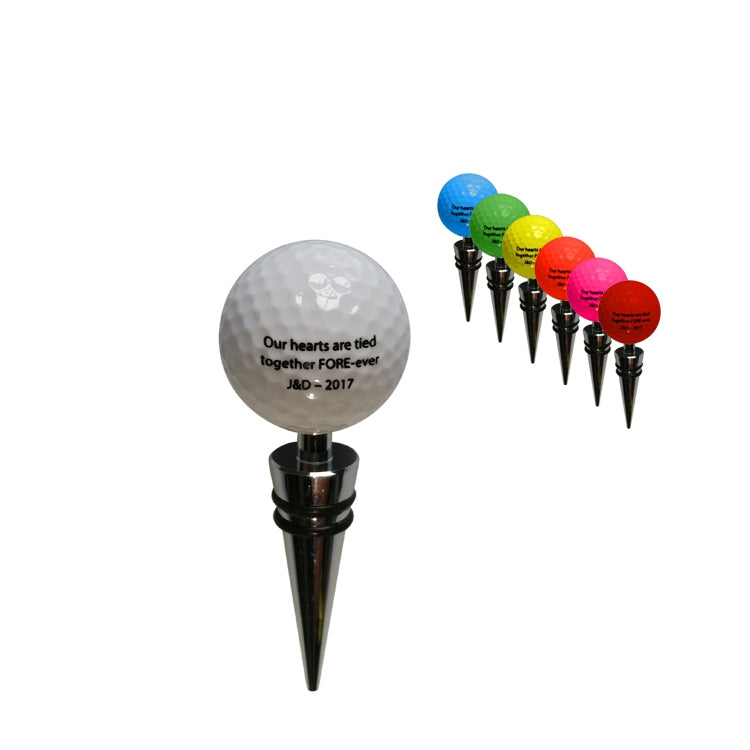 Golf + Tee Shape Red Wine Bottle Stopper, Size:11.5cm, Color Random Delivery