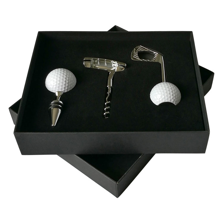 4 in 1 Golf Beer Bottle Opener + Red Wine Bottle Opener + Golf Red Wine Stopper + Box Set