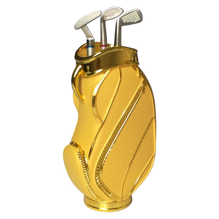Business Office Creative Craft Gift Golf Bag Shape Pen Cylinder Pen Container,Size:16x10x6cm